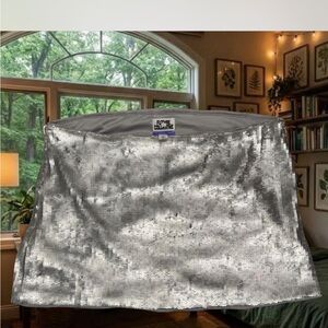 Future Collective Silver Sequin Skirt